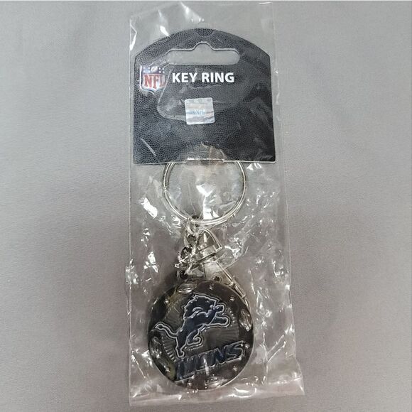 Detroit Lions NFL Keychain - brand new Aminco Official Merchandise sealed pack - Picture 1 of 9